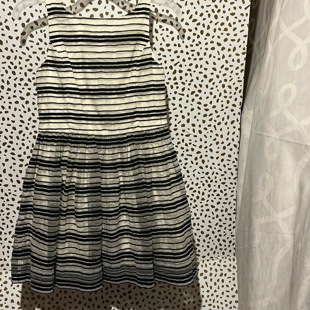 Ralph Lauren navy and light cream striped girls dress